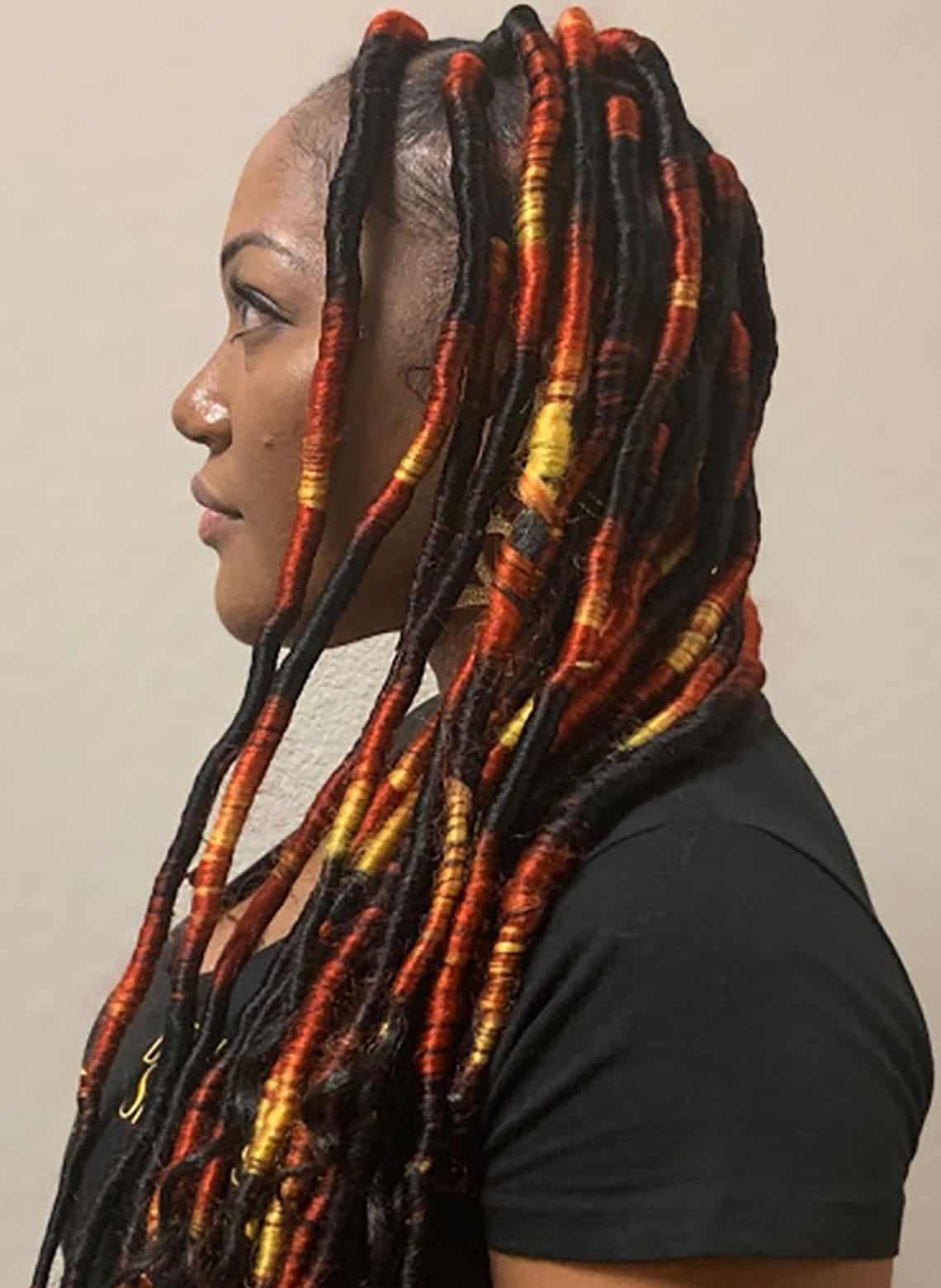 Vivid Teal Twisted Mid-Back Locs Vivid Teal Twisted Mid-Back Locs — Color Locs