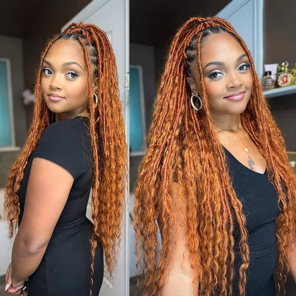 Vivid Ginger Orange Faux Locs Vivid Ginger Orange Faux Locs — Color Locs