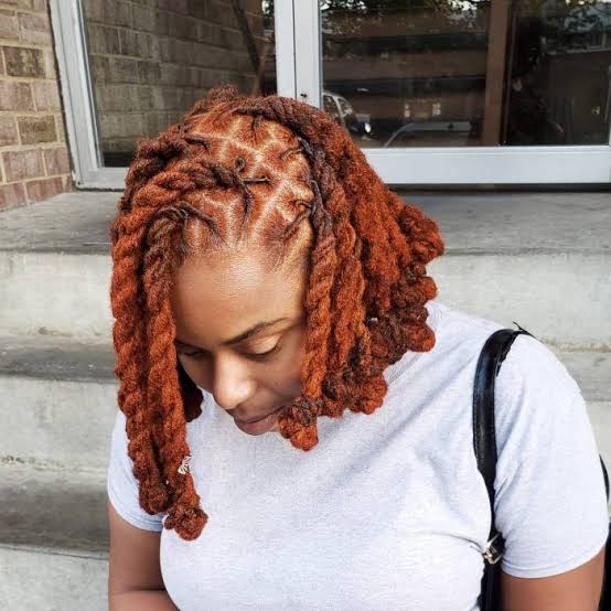 Copper Red Twisted Collarbone Locs Copper Red Twisted Collarbone Locs — Color Locs