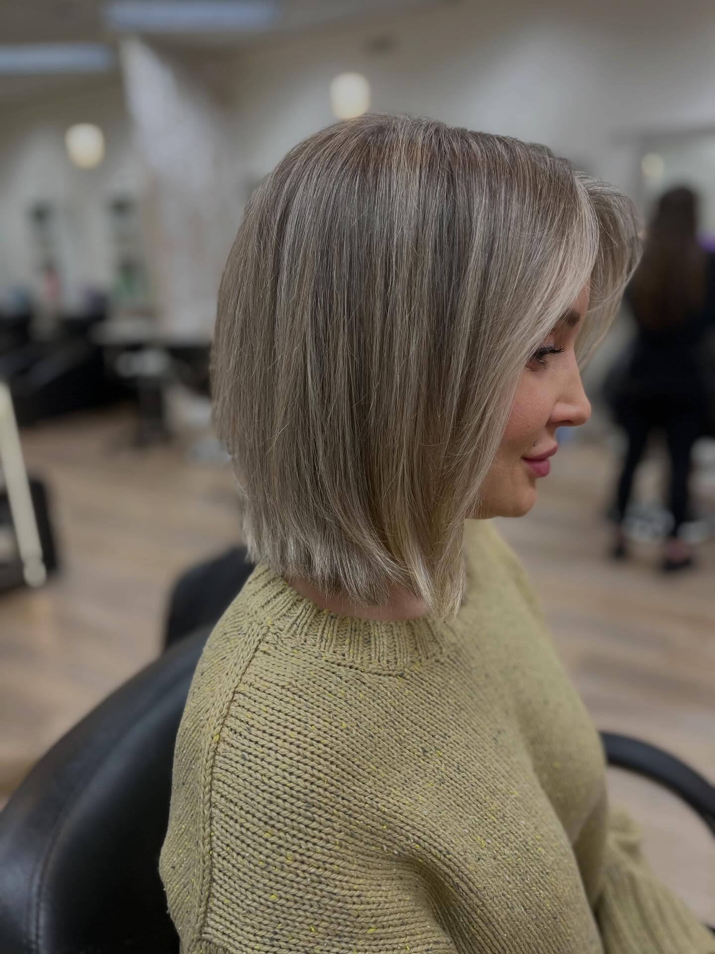 Cool Ash Blonde Bob With Soft Face-Framing Layers