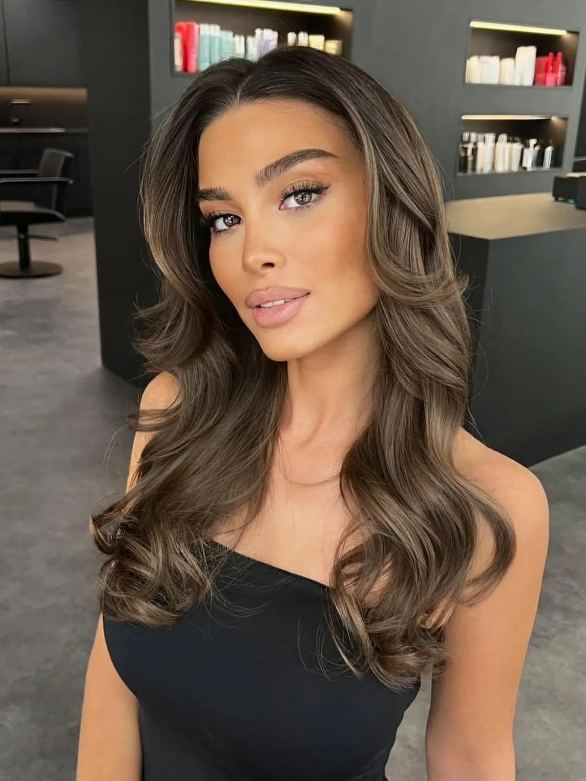 Mid-Back Cool Chocolate Brown With Balayage Mid-Back Cool Chocolate Brown With Balayage — Cool Brown Hair