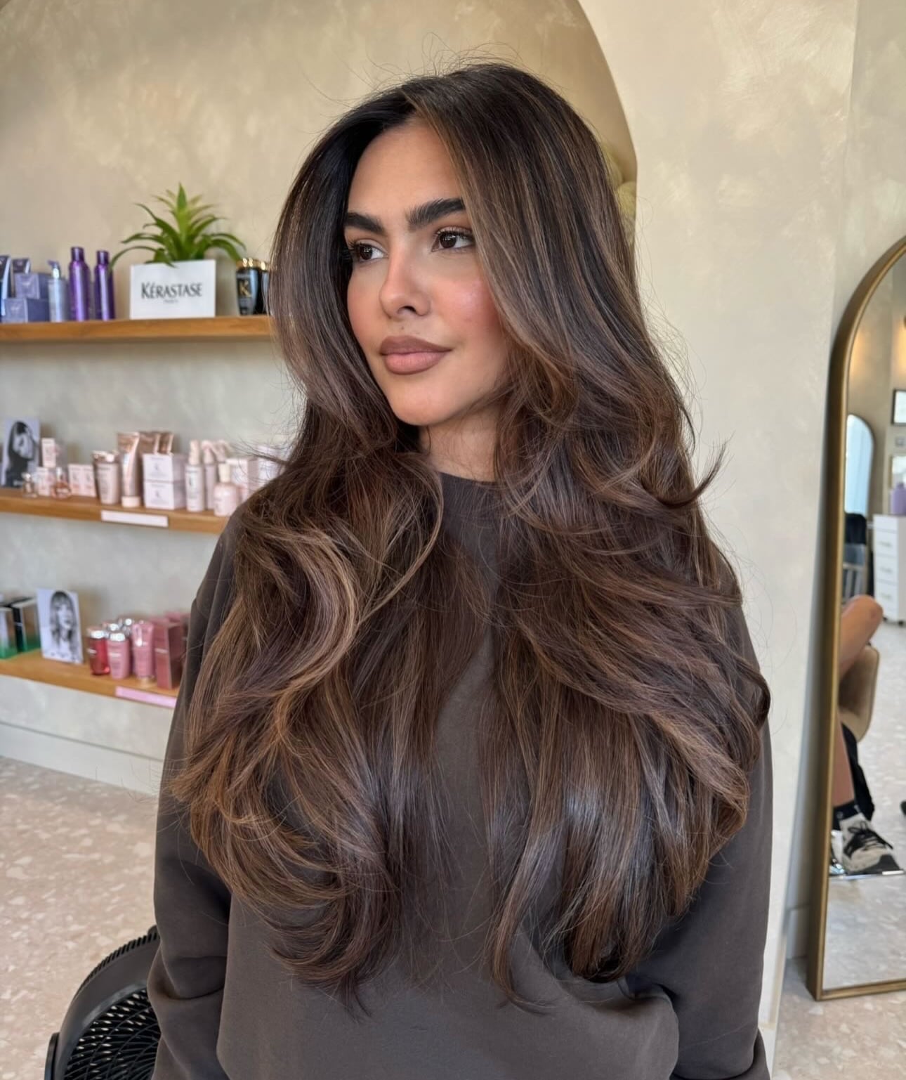 Deep Cool Brown With Lighter Balayage Highlights Deep Cool Brown With Lighter Balayage Highlights — Cool Brown Hair