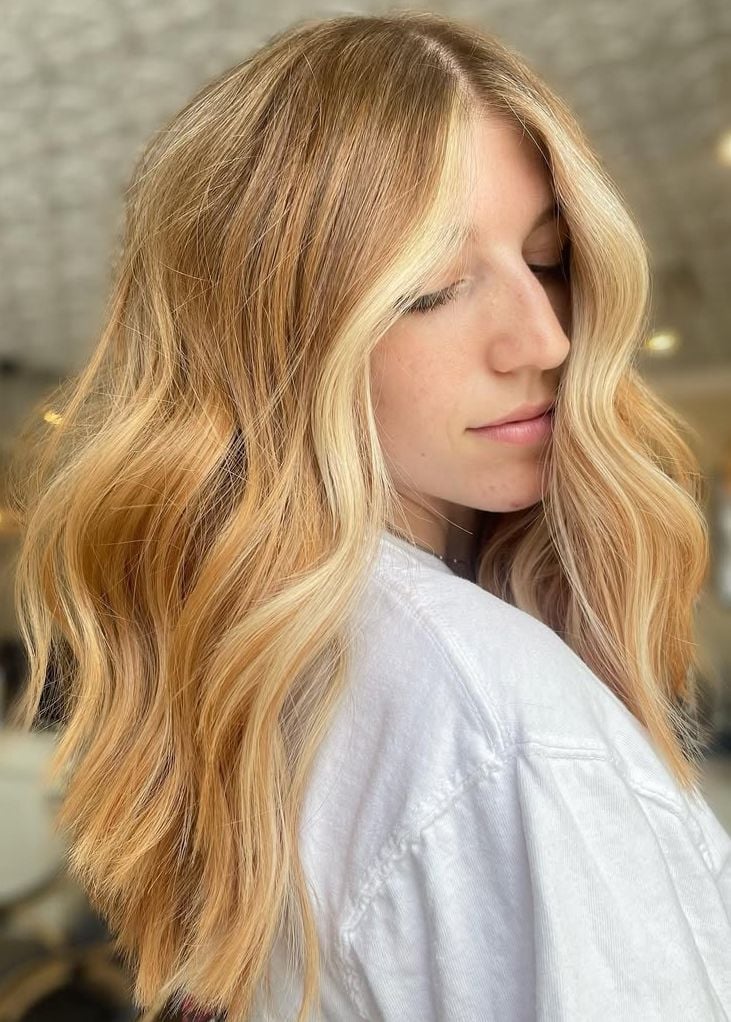 Mid-Back Layers In Rich Cowboy Copper — Copper Hair with Blonde