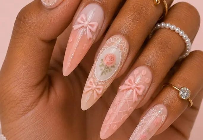 32 Coquette Nail Design Ideas That Are Soft, Pretty, and Playful - Style Zuri