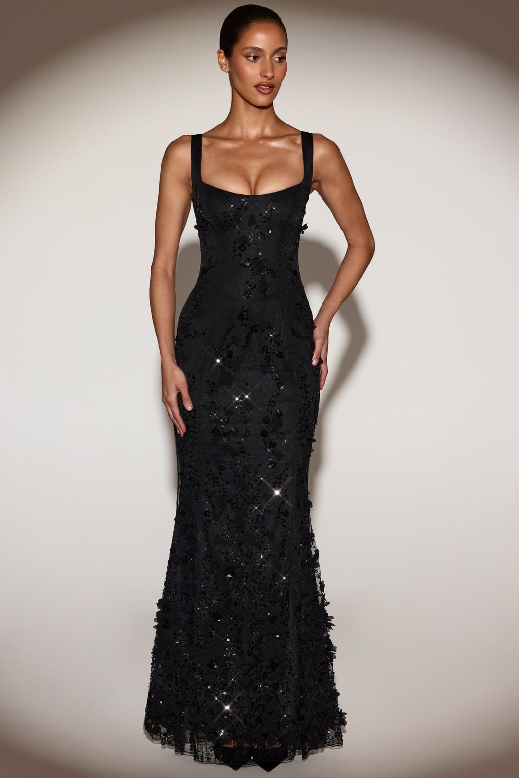 Black Sequin Corset Dress for Evening Wear Corset Dresses