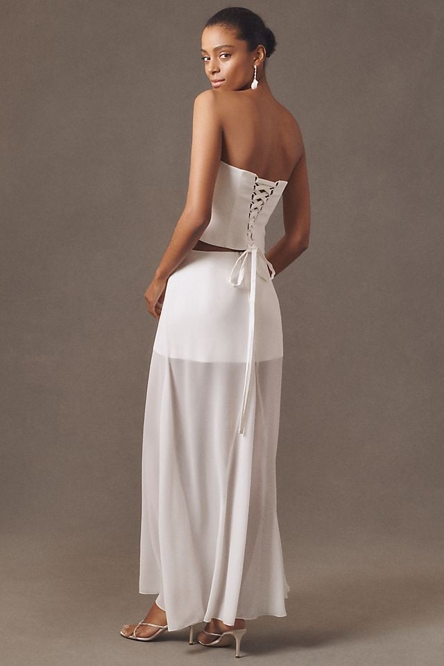 Lace Corset with Sheer Maxi Skirt Lace Corset with Sheer Maxi Skirt — Corset Outfits