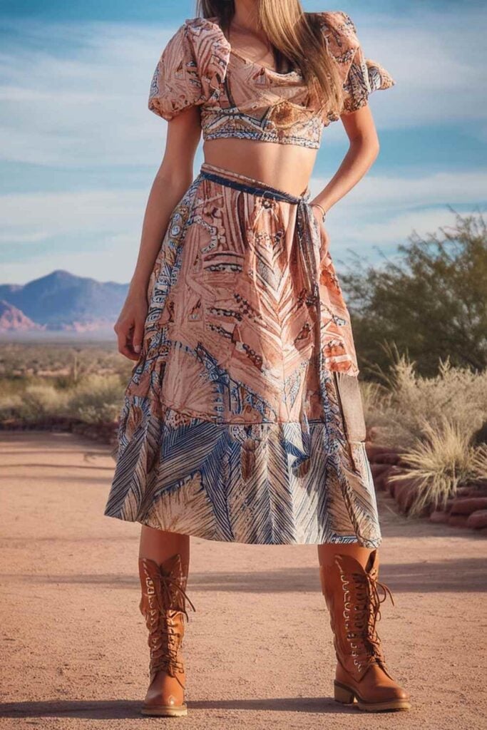 White Lace Mini Dress With Fringe Hem — Country Concert Outfits Ideas