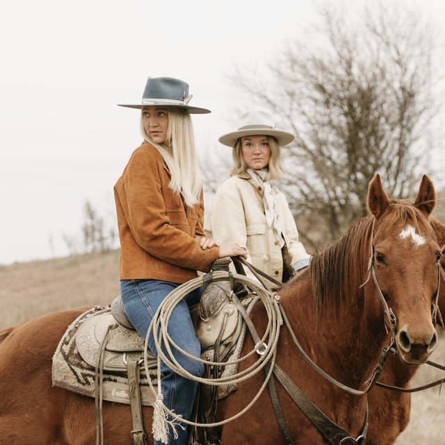 Suede Jacket and Denim Shirt — Cowgirl Outfits