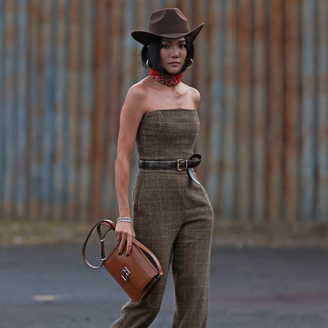 Strapless Jumpsuit and Bandana Accent — Cowgirl Outfits