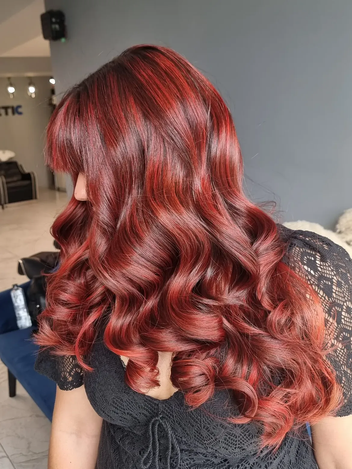 Crimson Waves With Copper Highlights