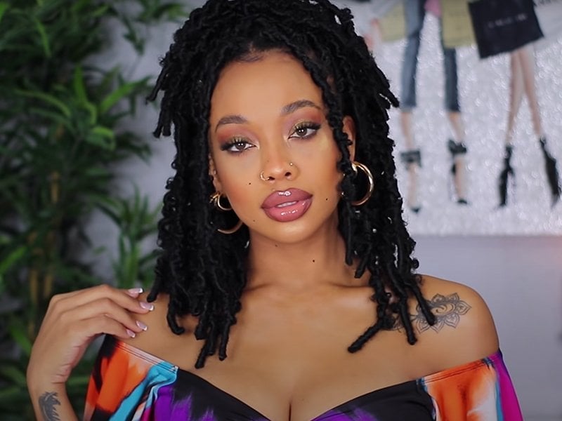 Shoulder Length Coily Locs With Black With Subtle Brown Undertones — Crochet Hair