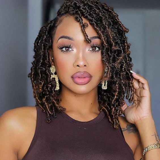 Chin Length Bob With Curtain Bangs — Crochet Hair