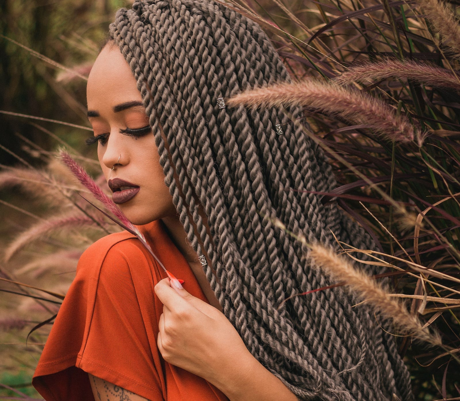 Mid-Back Gray Crochet Braids — Crochet Hair