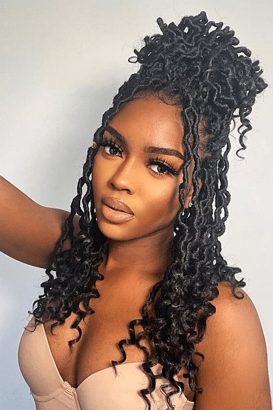 Mid-Back Crochet Locs Half-Up Half-Down — Crochet Hair