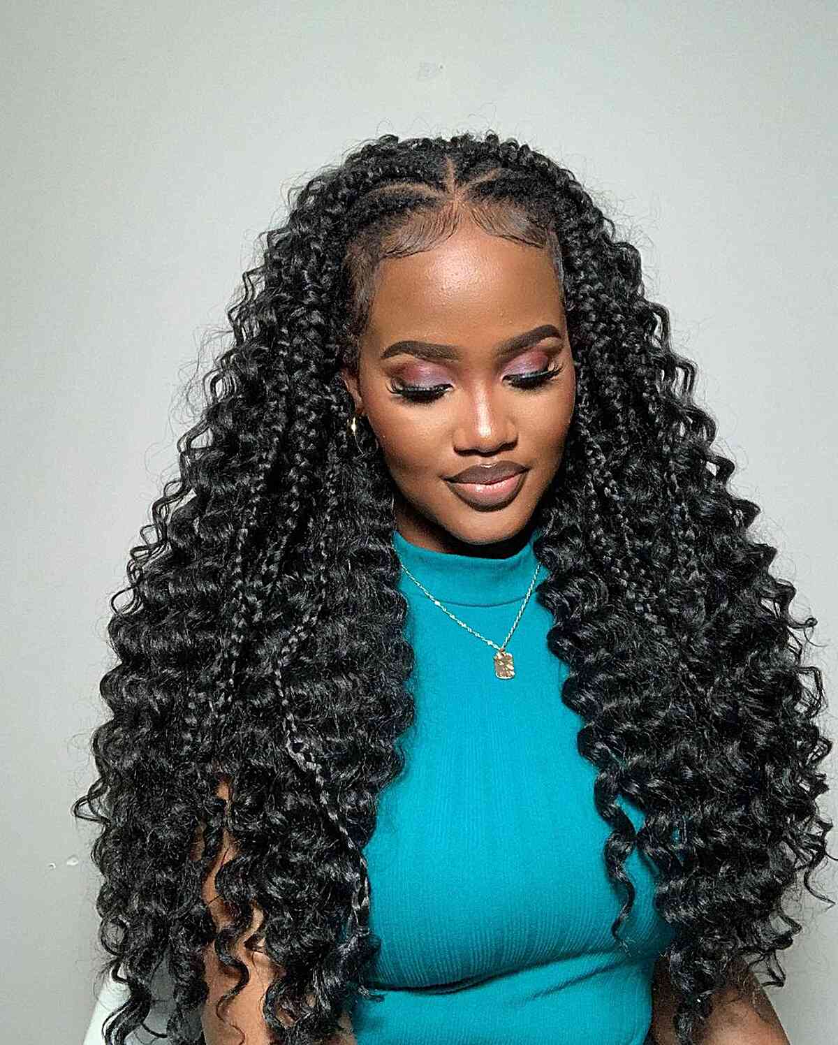 Mid-Back Crochet Braids With Cascading Curls — Crochet Hair