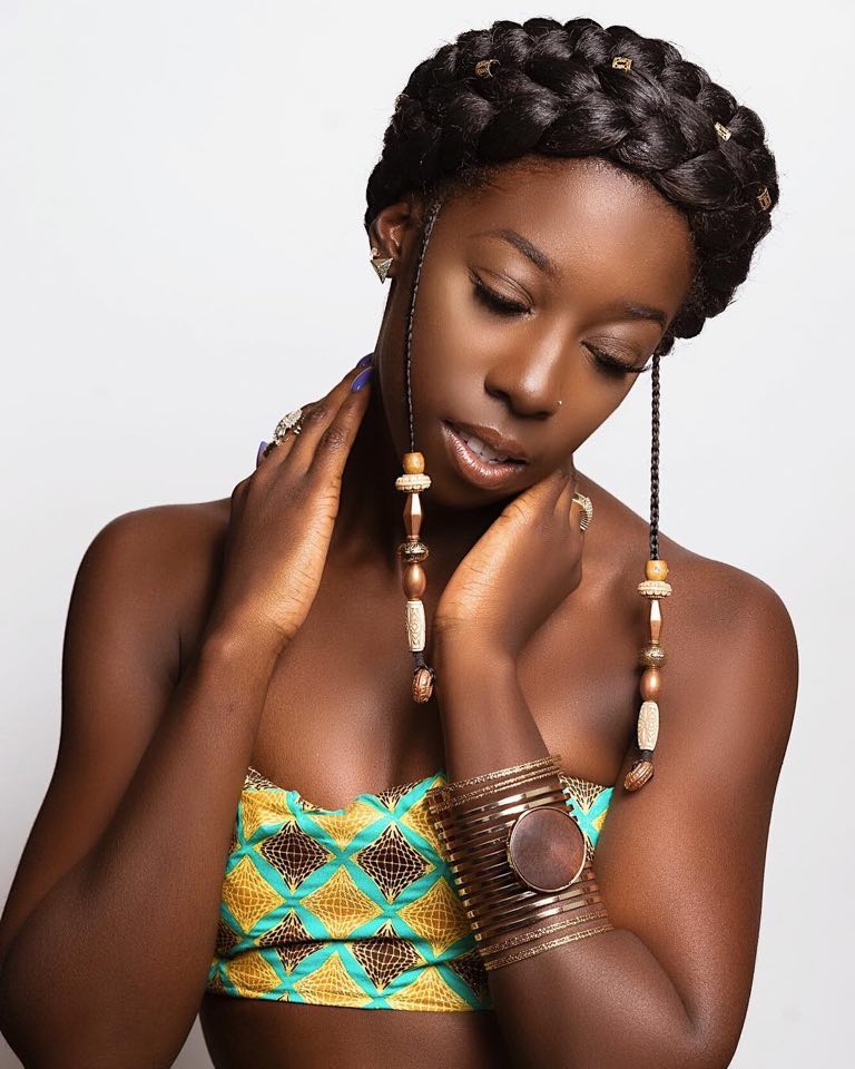 Thick Coily Black Full Braided Crown Thick Coily Black Full Braided Crown — Crown Braid