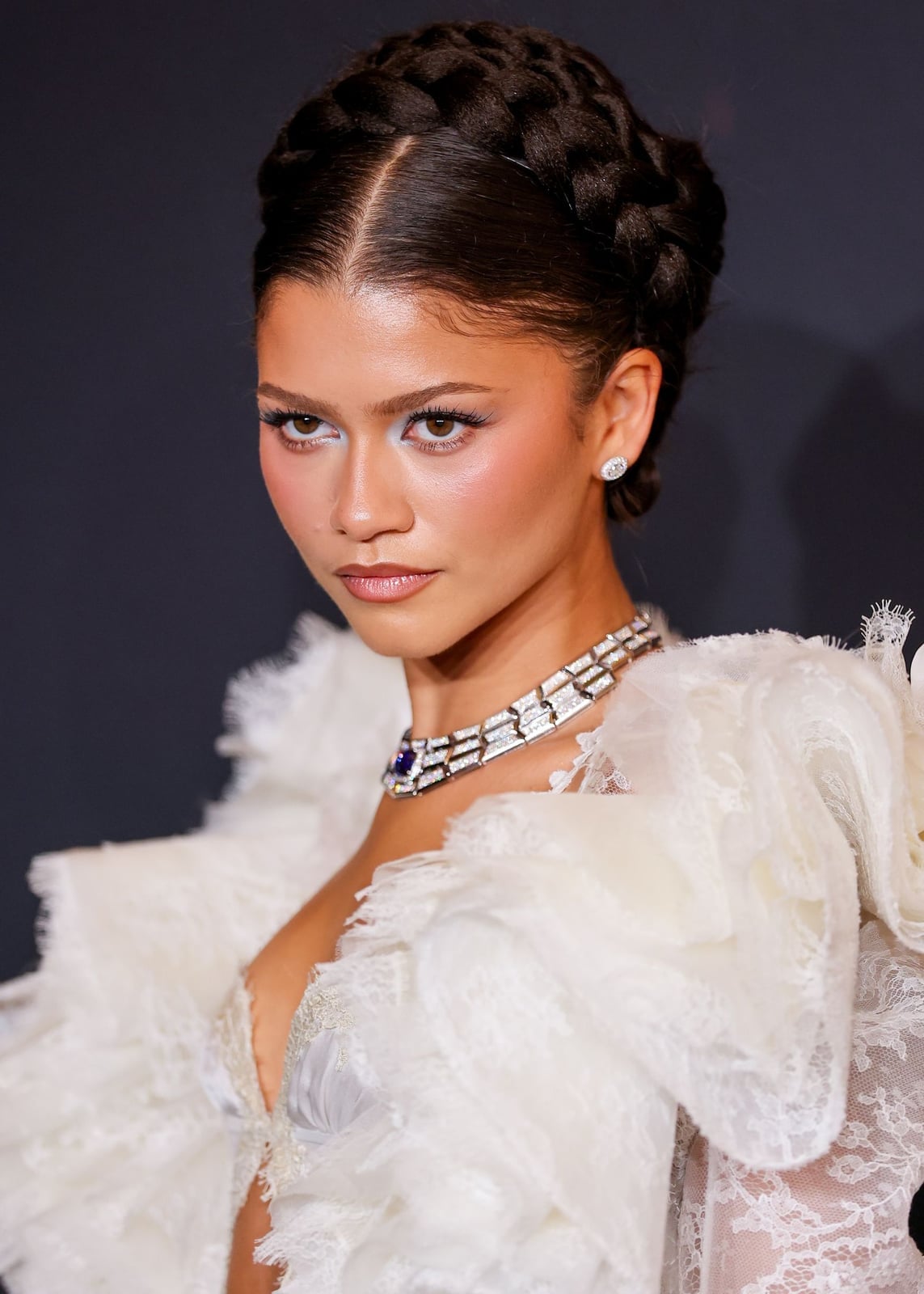 Intricate Dark Brown Thick Straight Braided Crown Intricate Dark Brown Thick Straight Braided Crown — Crown Braid