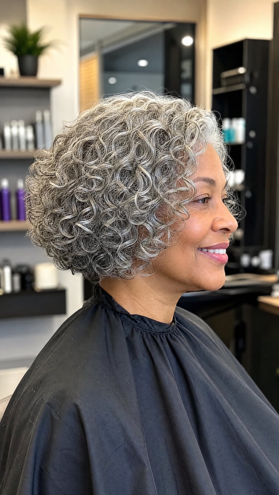 Ear Length Silver Gray Curly Bob Ear Length Silver Gray Curly Bob — Curly Bob Hairstyles