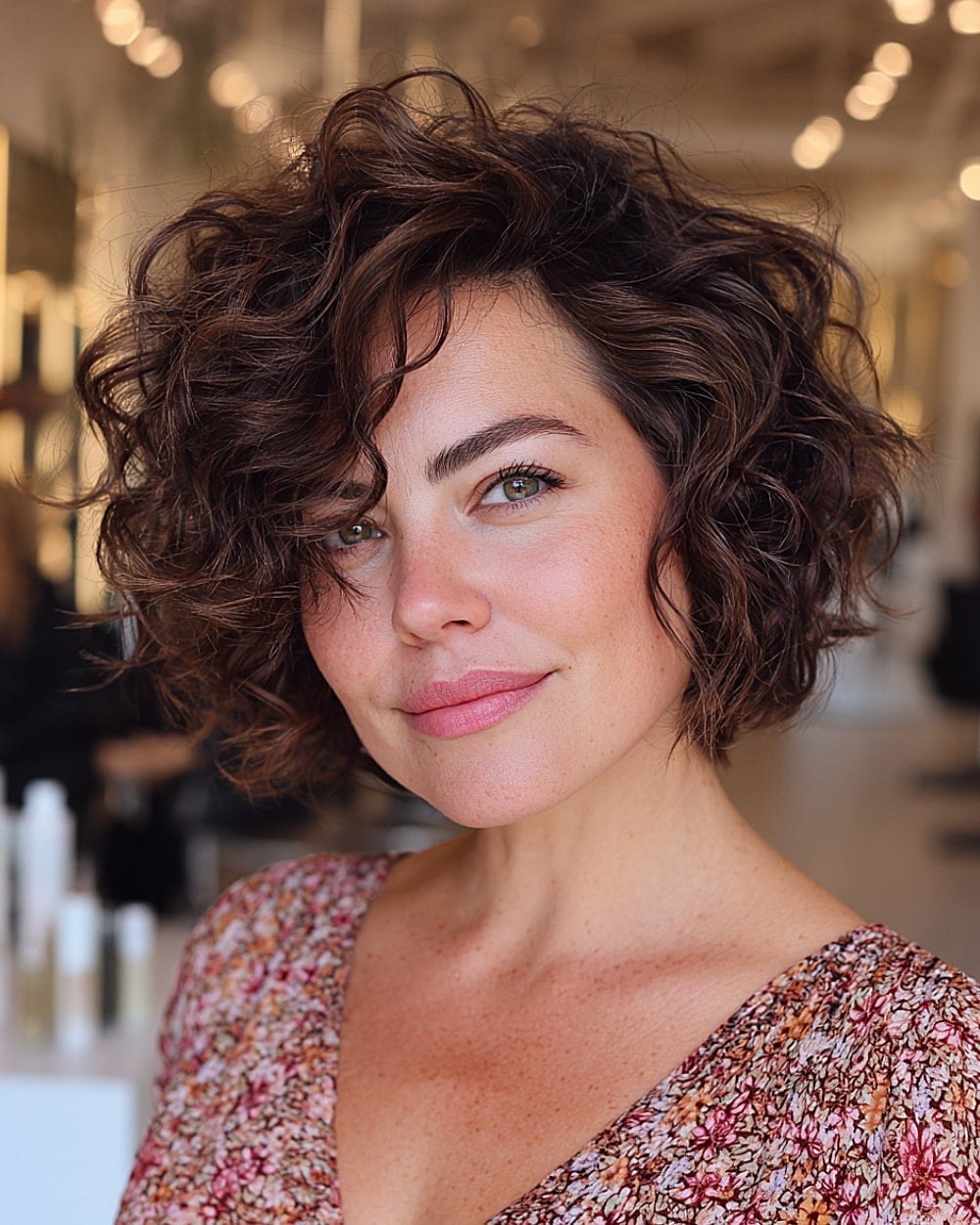 Chin Length Bob Air Dried With Subtle Balayage Chin Length Bob Air Dried With Subtle Balayage — Curly Bob Hairstyles