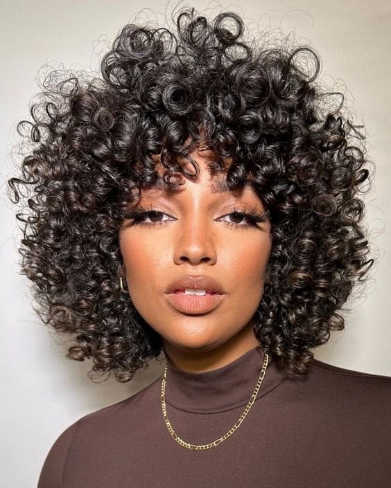 Shoulder Length Layers With Lighter Pieces Shoulder Length Layers With Lighter Pieces — Curly Hair