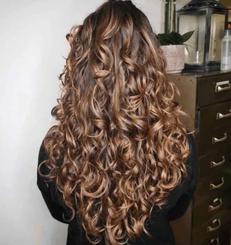 Mid-Back Defined Spiral Curls With Balayage Mid-Back Defined Spiral Curls With Balayage — Curly Hair