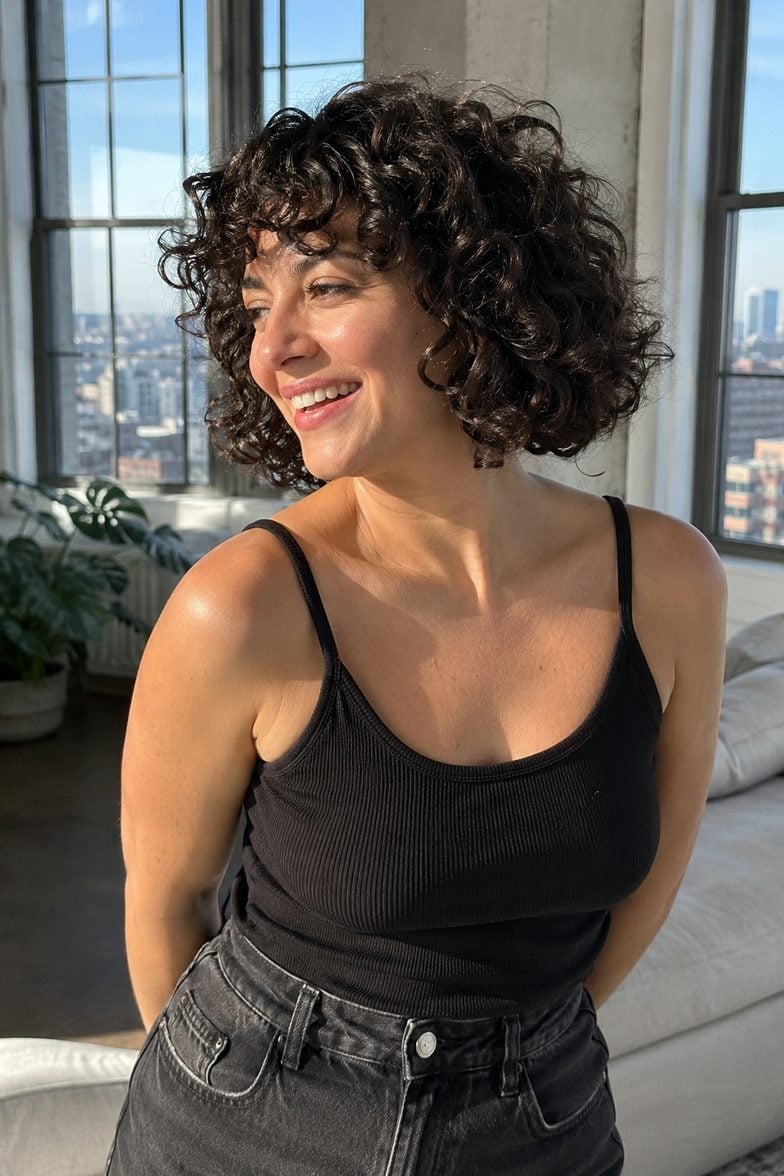 Chin Length Loose Airy Curls Chin Length Loose Airy Curls — Curly Hair
