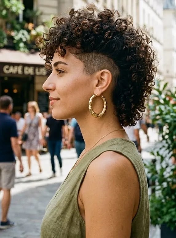 Mohawk With Undercut Mohawk With Undercut — Curly Hair