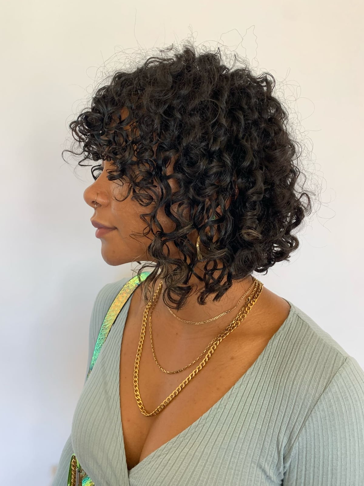 Collarbone Bob With Defined Curls — Curly Hair Cuts