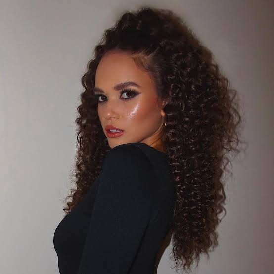 Shoulder Length Curls With Side-Swept Bangs — Curly Hair Down
