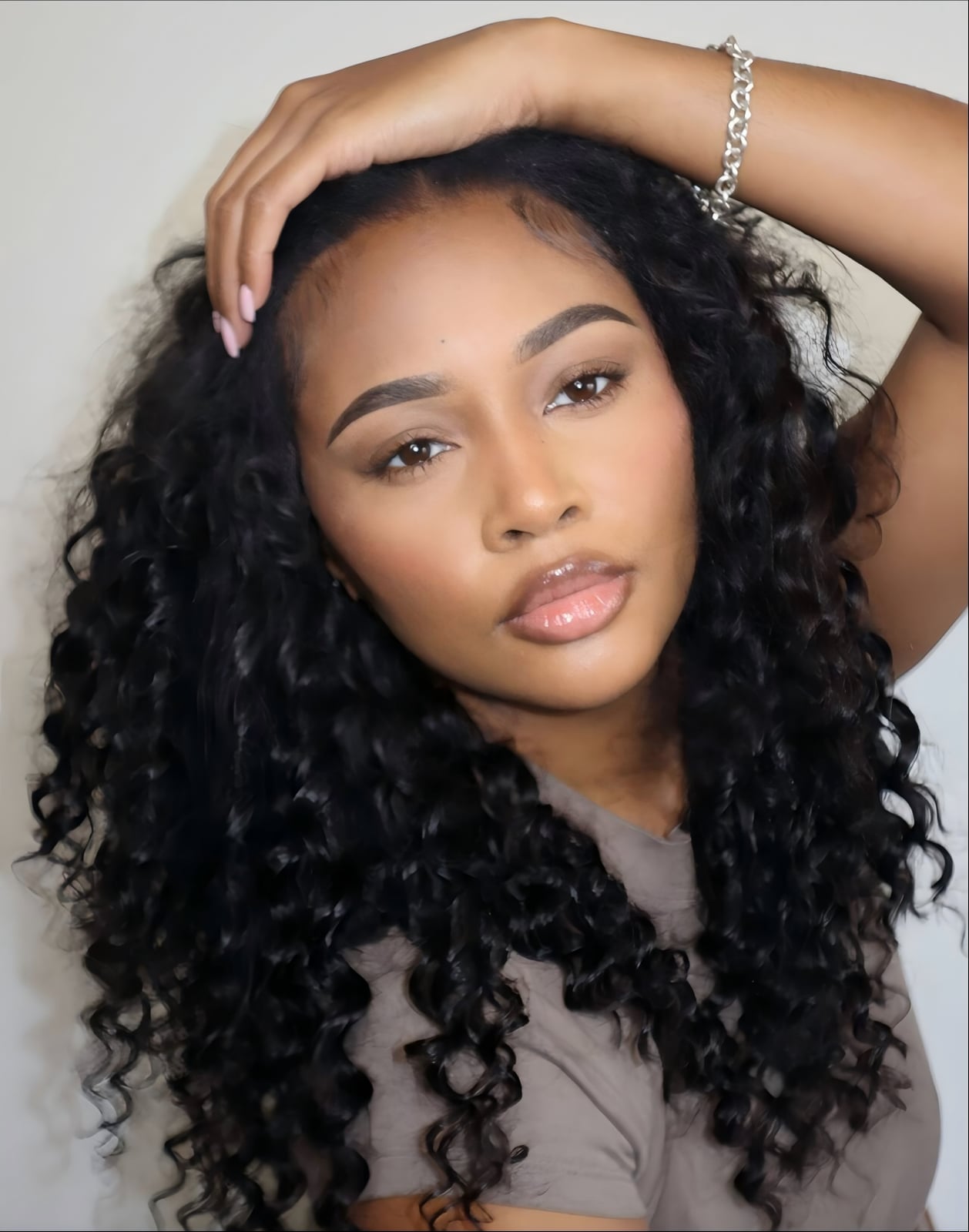 Natural Black Mid-Back Curly Hair — Curly Hair Dye