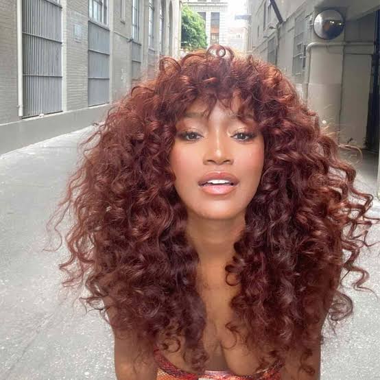 Mid-Back Copper Curls With Auburn Tones — Curly Hair Dye