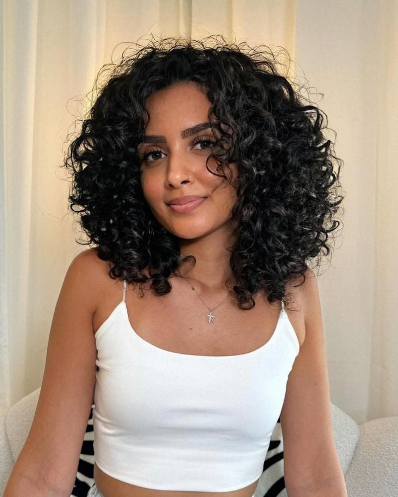 Short Black Curly Cut With Volume Layers — Curly Hair Layers