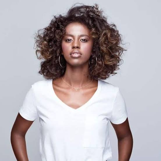 Mid-Back Layers With Caramel Highlights, Middle — Curly Hair Layers