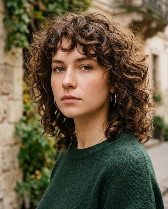 Chin Length Layered Bob For Fine Curls — Curly Hair Layers