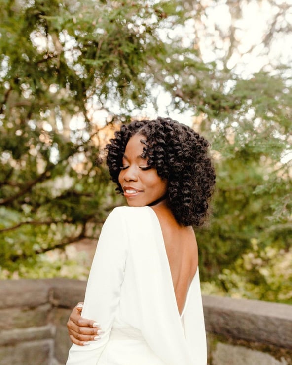Shoulder Length Curls With Short Bangs Shoulder Length Curls With Short Bangs — Curly Hair Wedding
