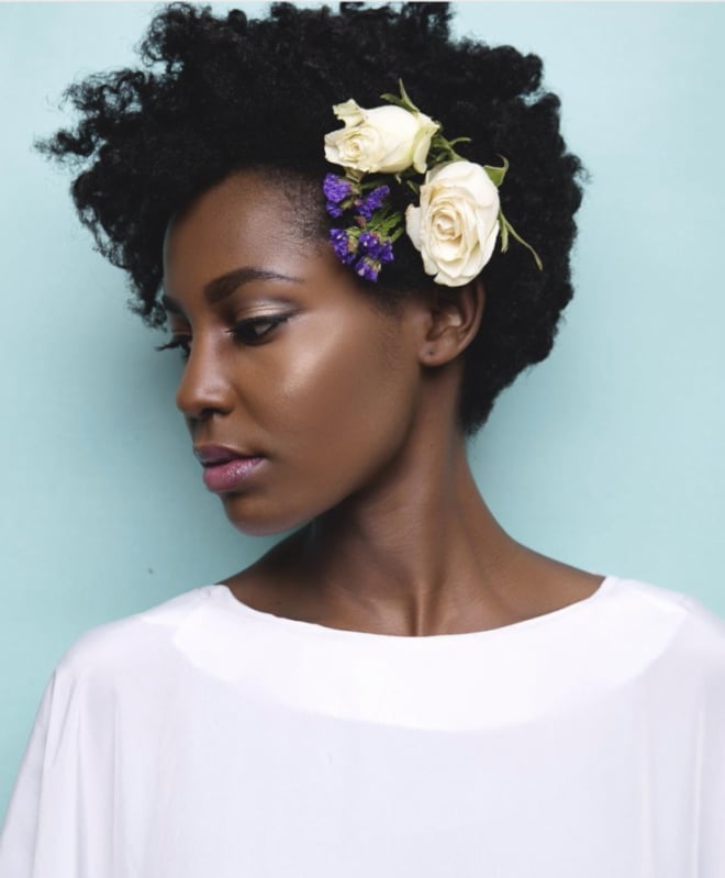 Mid-Back Half Updo With Braids Mid-Back Half Updo With Braids — Curly Hair Wedding