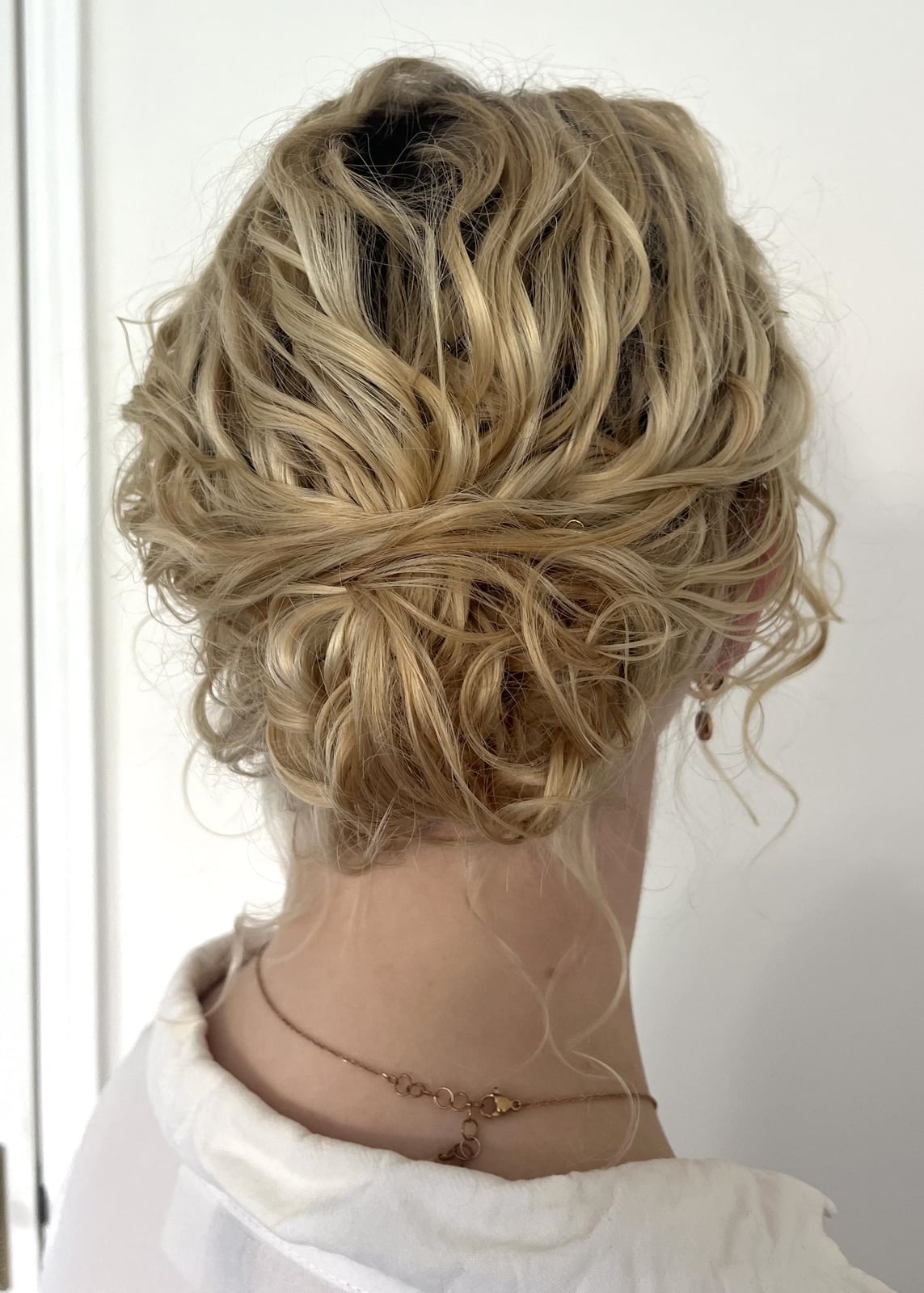 Mid-Back Updo With Celestial Accessories Mid-Back Updo With Celestial Accessories — Curly Hair Wedding