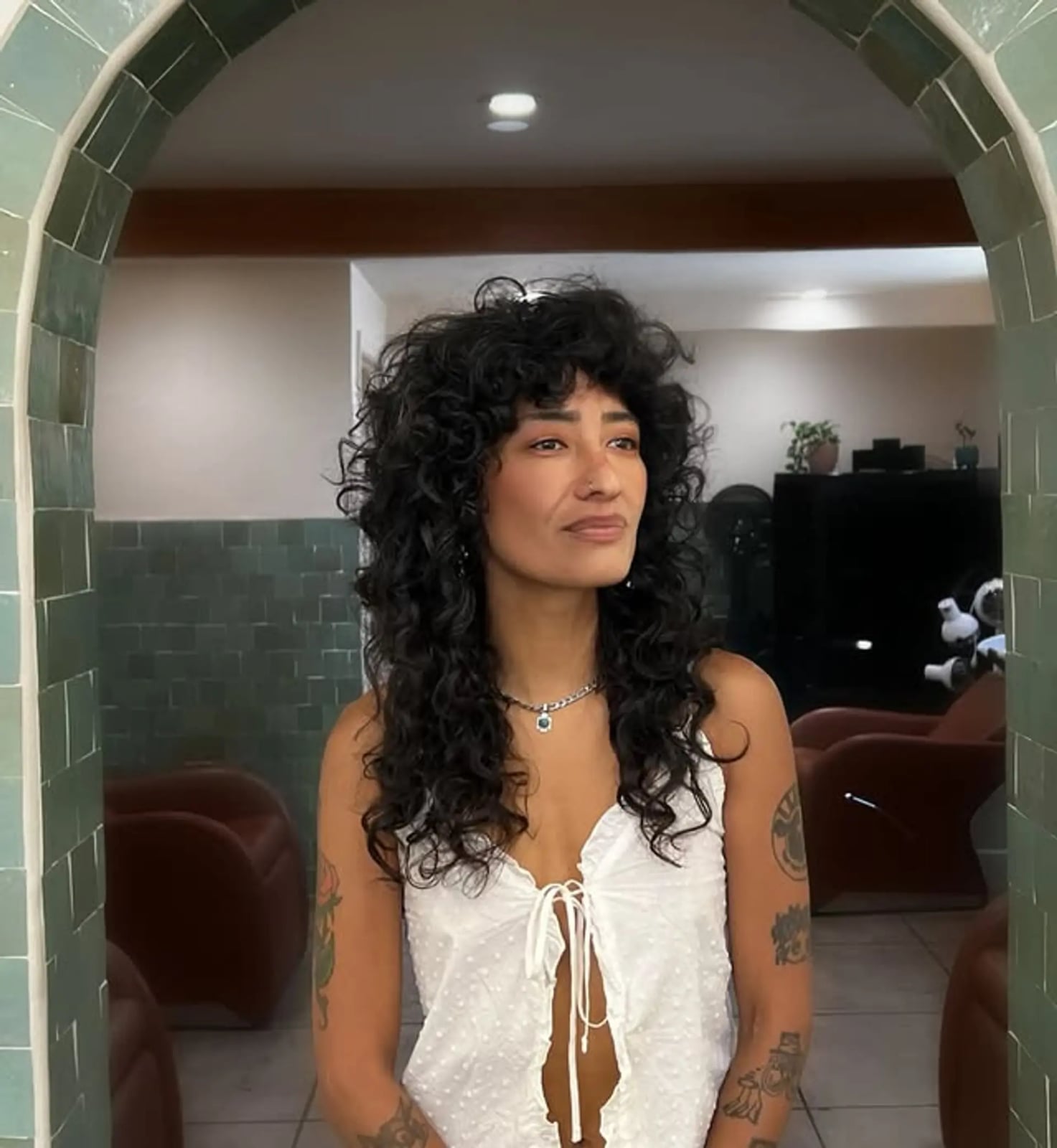 Mid-Back Shag With Face-Framing Layers — Curly Shag