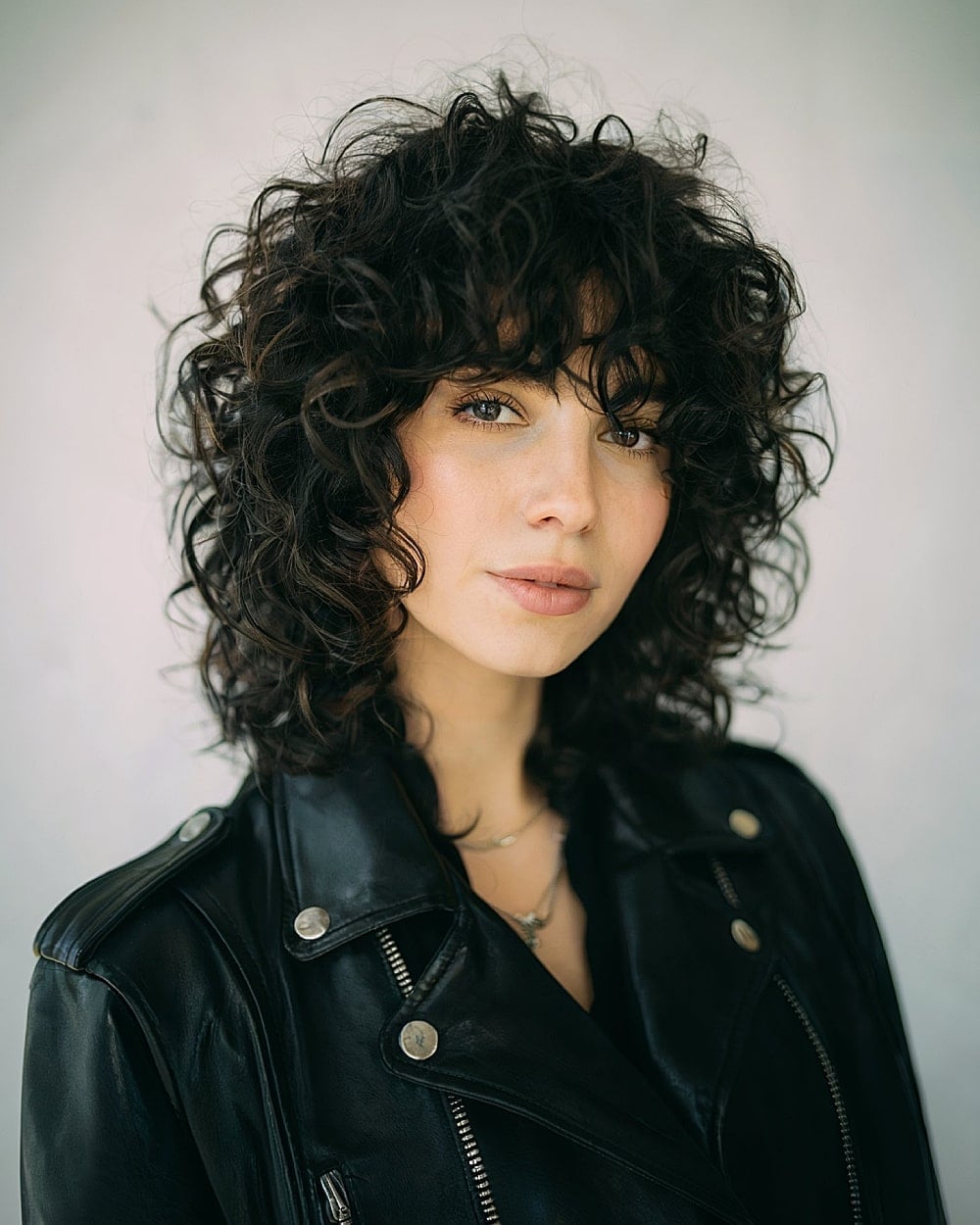 Collarbone Shag With Tousled Curls — Curly Shag