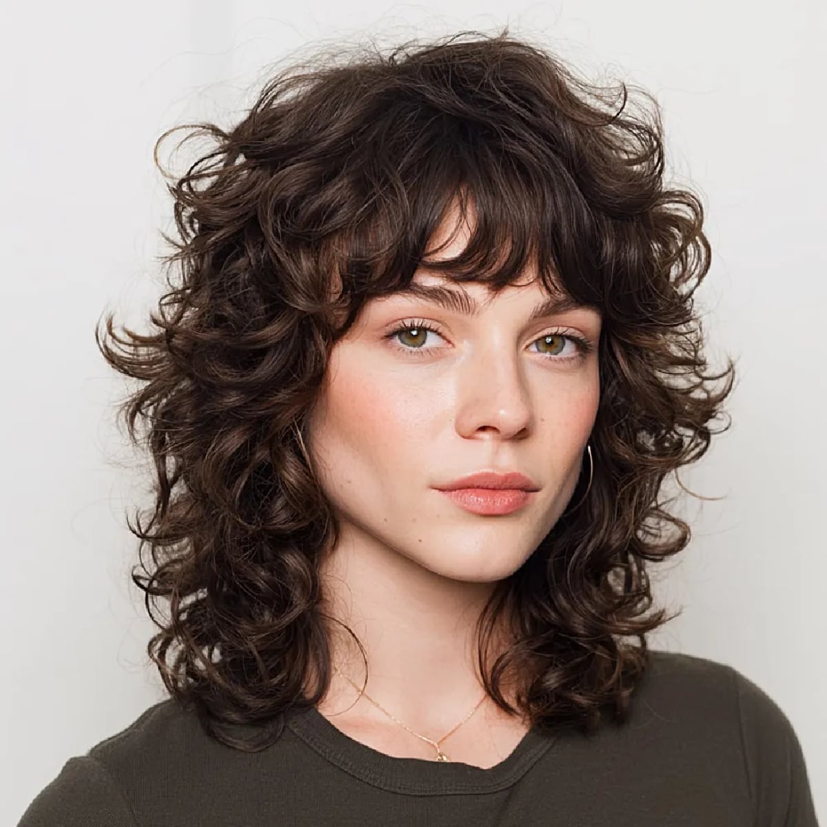 Collarbone Shag With Textured Layers — Curly Shag
