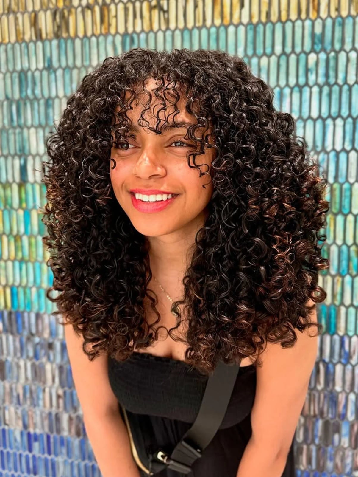 Collarbone Curly Shag With Face-Framing Bangs