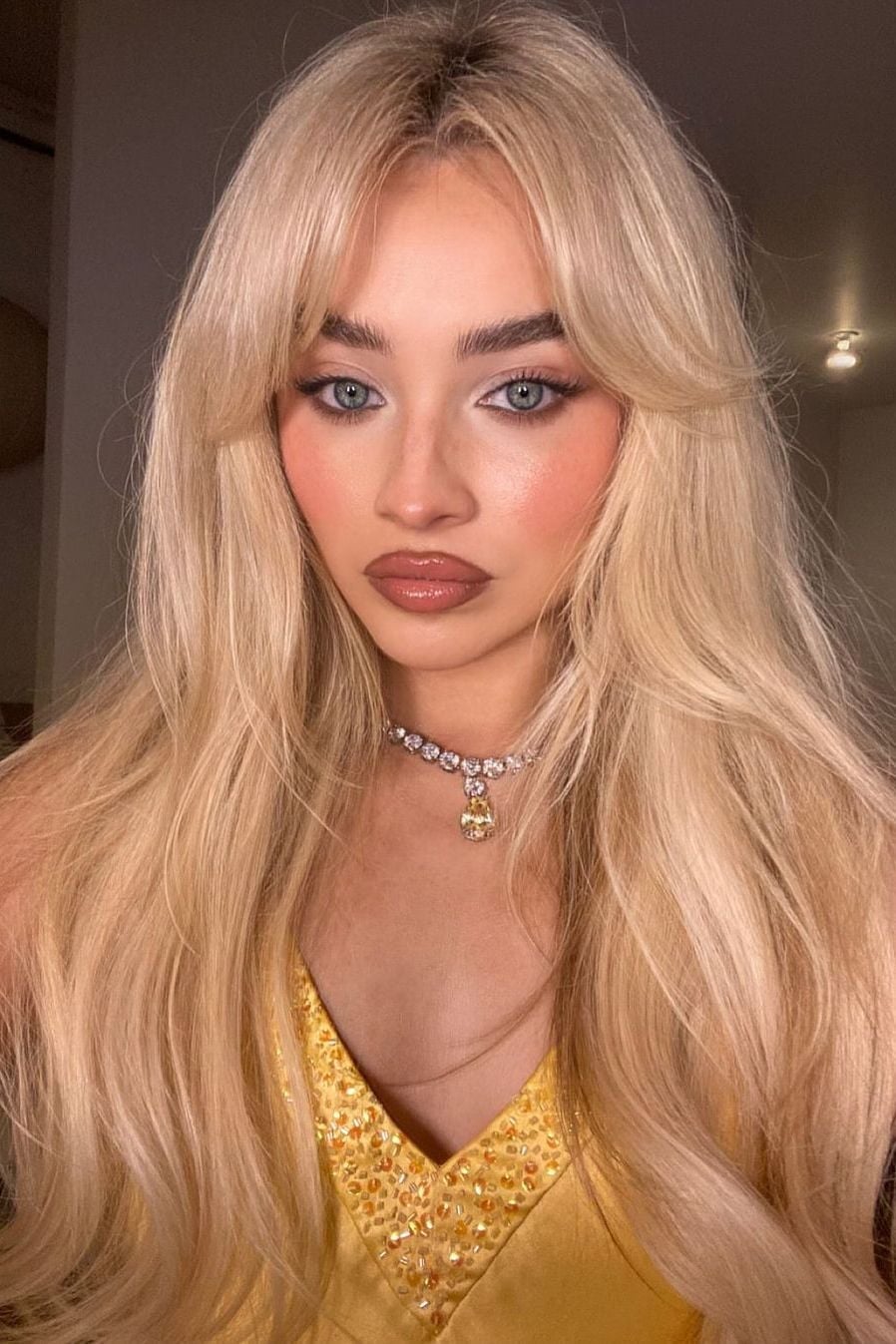Thick Wavy Auburn With Volume — Curtain Bangs Long Hair