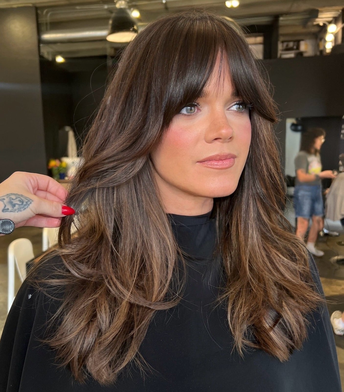 Ash Blonde With Soft Waves And Volume — Curtain Bangs Long Hair
