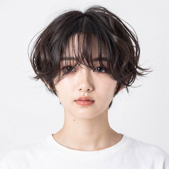 Pixie With Textured Wavy Curtain Bangs — Curtain Bangs Short