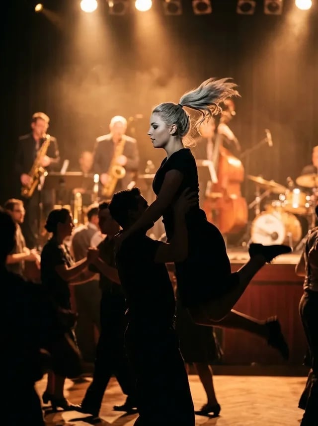 Fine Ash Blonde High Ponytail In Motion — Dance Hair