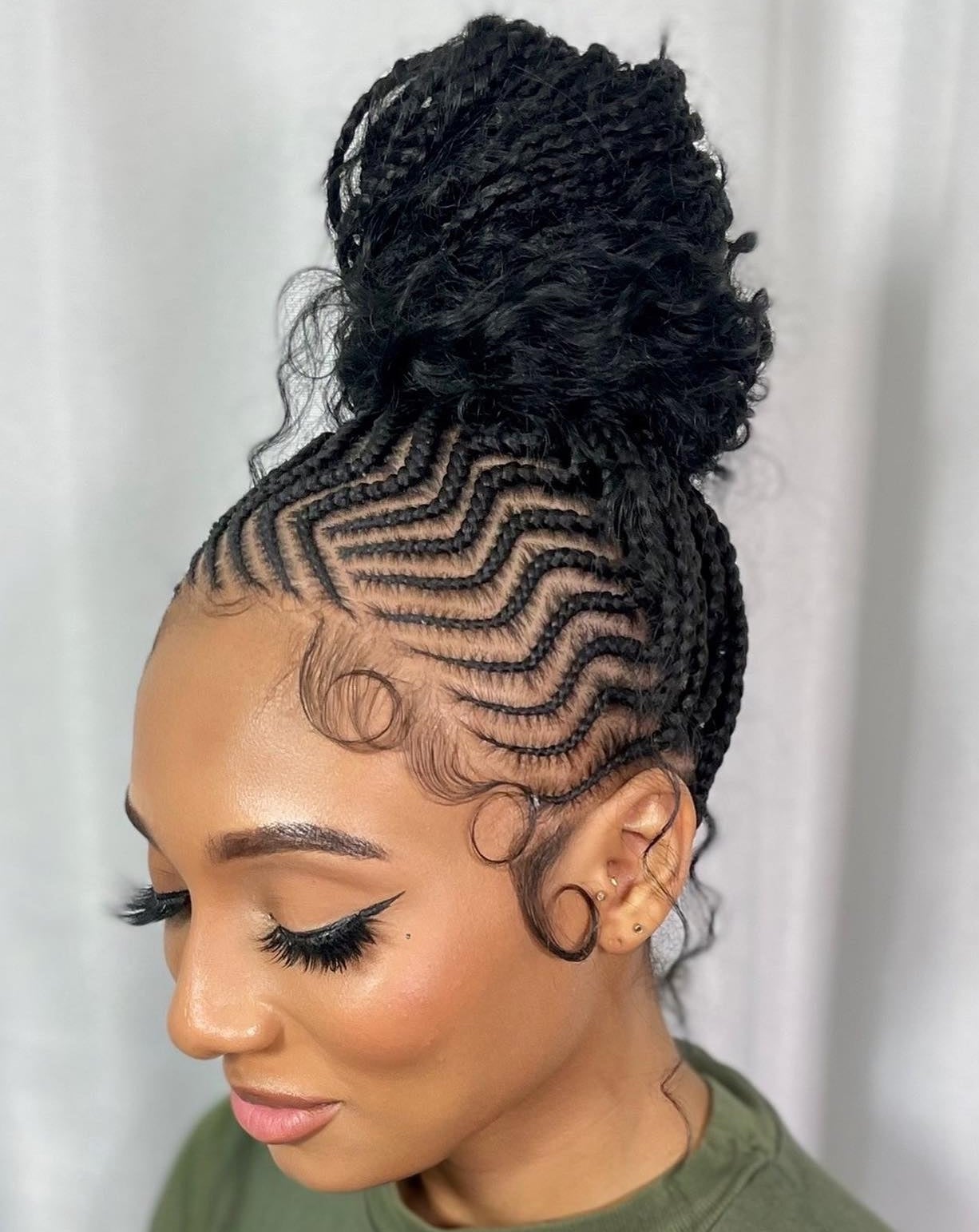 Geometric Stitch Braids High Bun — Dance Hair