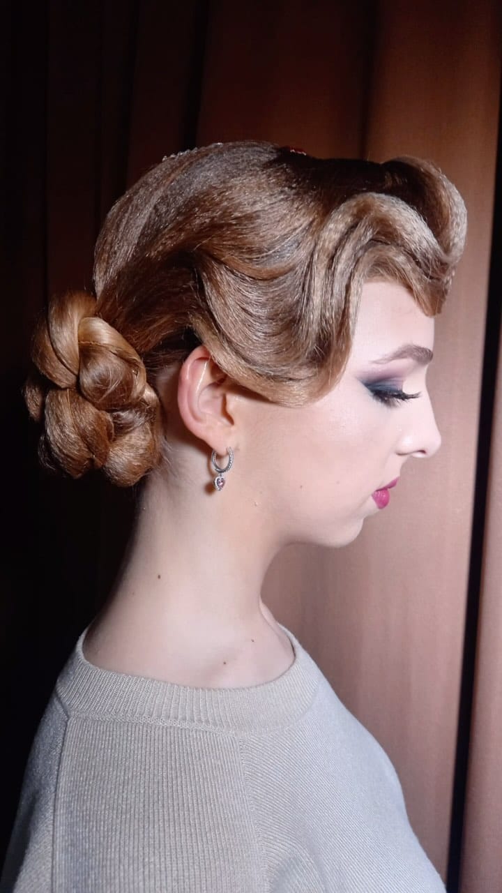 Sculpted Waves Into A Nape Bun Sculpted Waves Into A Nape Bun — Dance Hairstyles