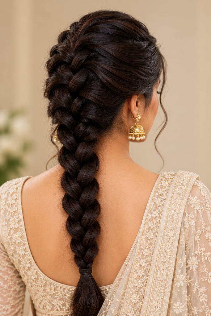 Large Dutch Braid With Glossy Finish Large Dutch Braid With Glossy Finish — Dance Hairstyles