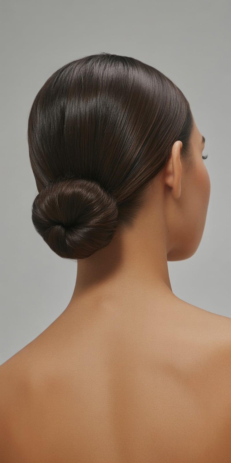 Sleek Dark Brown Bun Sleek Dark Brown Bun — Dance Hairstyles