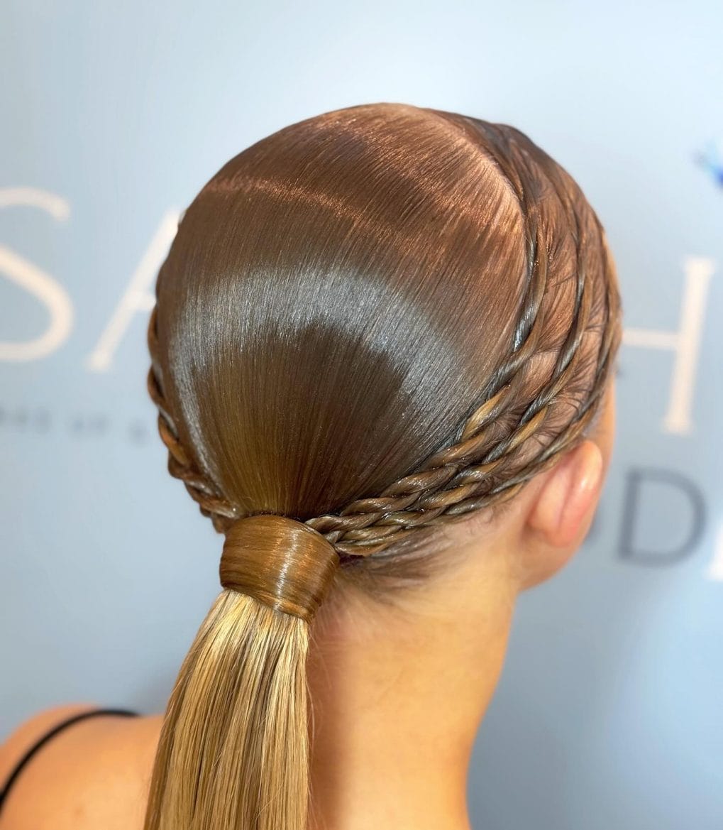 Cornrows with Voluminous Curls, Mid-Back Cornrows with Voluminous Curls, Mid-Back — Dance Hairstyles